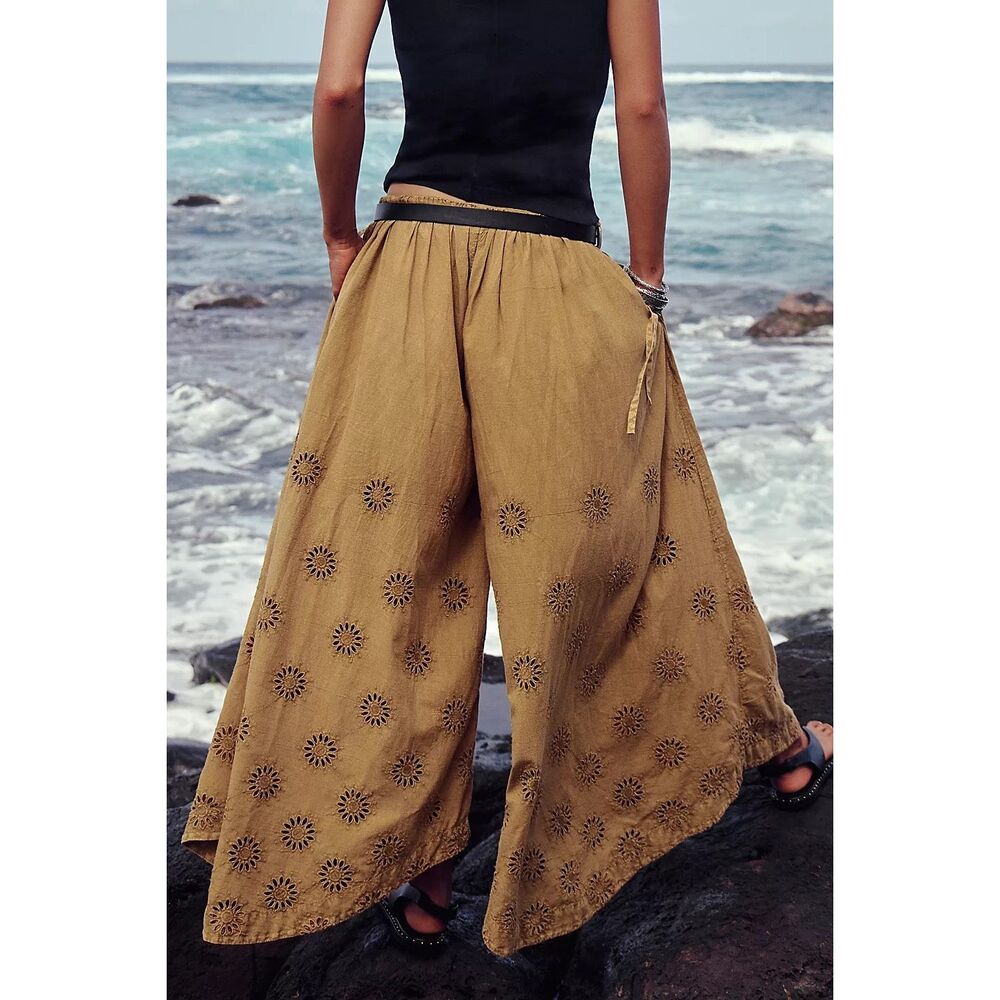 Free People Sweet Serenade Pull-On Wide-Leg Pants Size 8 - Picture 2 of 12
